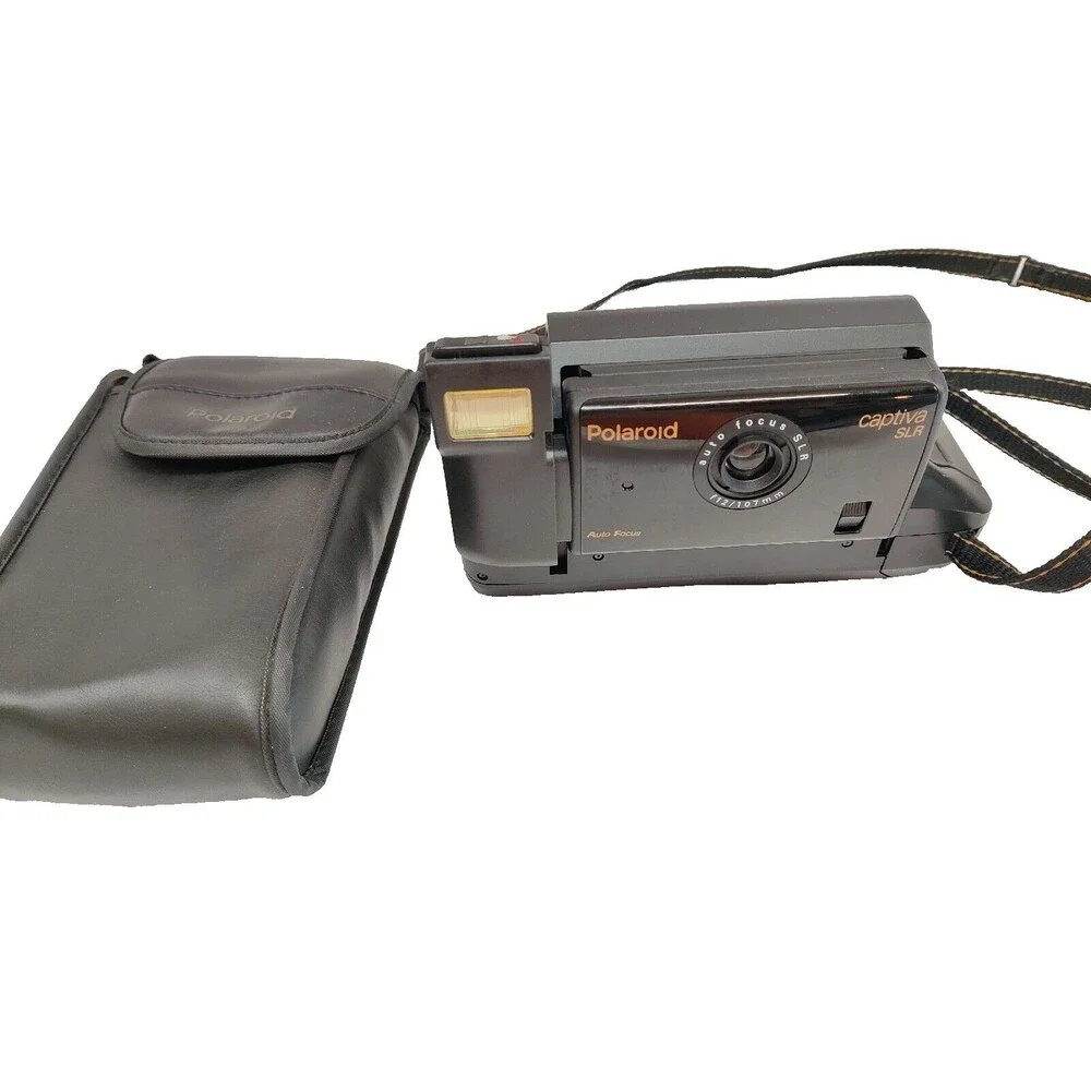 Vintage Polaroid Captiva SLR Auto Focus Instant Camera w/ Strap Untested